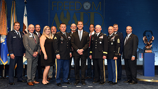Freedom Award being presented to Mesa's Scott Gromer, CEO